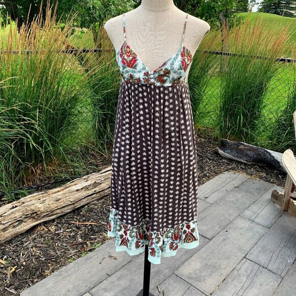 Billabong Dresses & Skirts - Billabong Babydoll Dress Sleeveless Boho Empire Waist Ruffle Hem Sundress